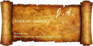 Justus Amadé névjegykártya